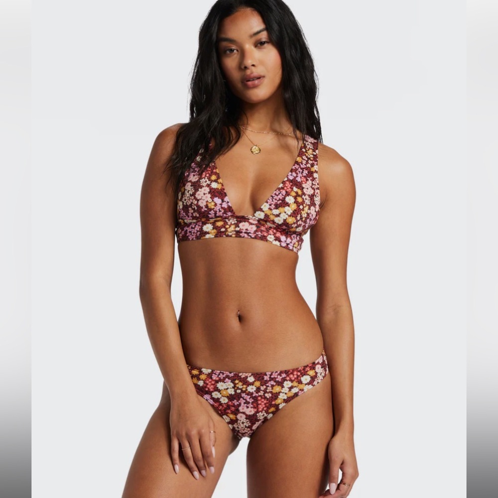 Nwtbillabong Field Of Dreams Lowrider Full Bum Coverage Bikini Bottoms L(12)